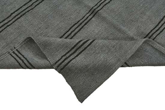 6x10 Grey Color Hemp Kilim Rug - 50427
