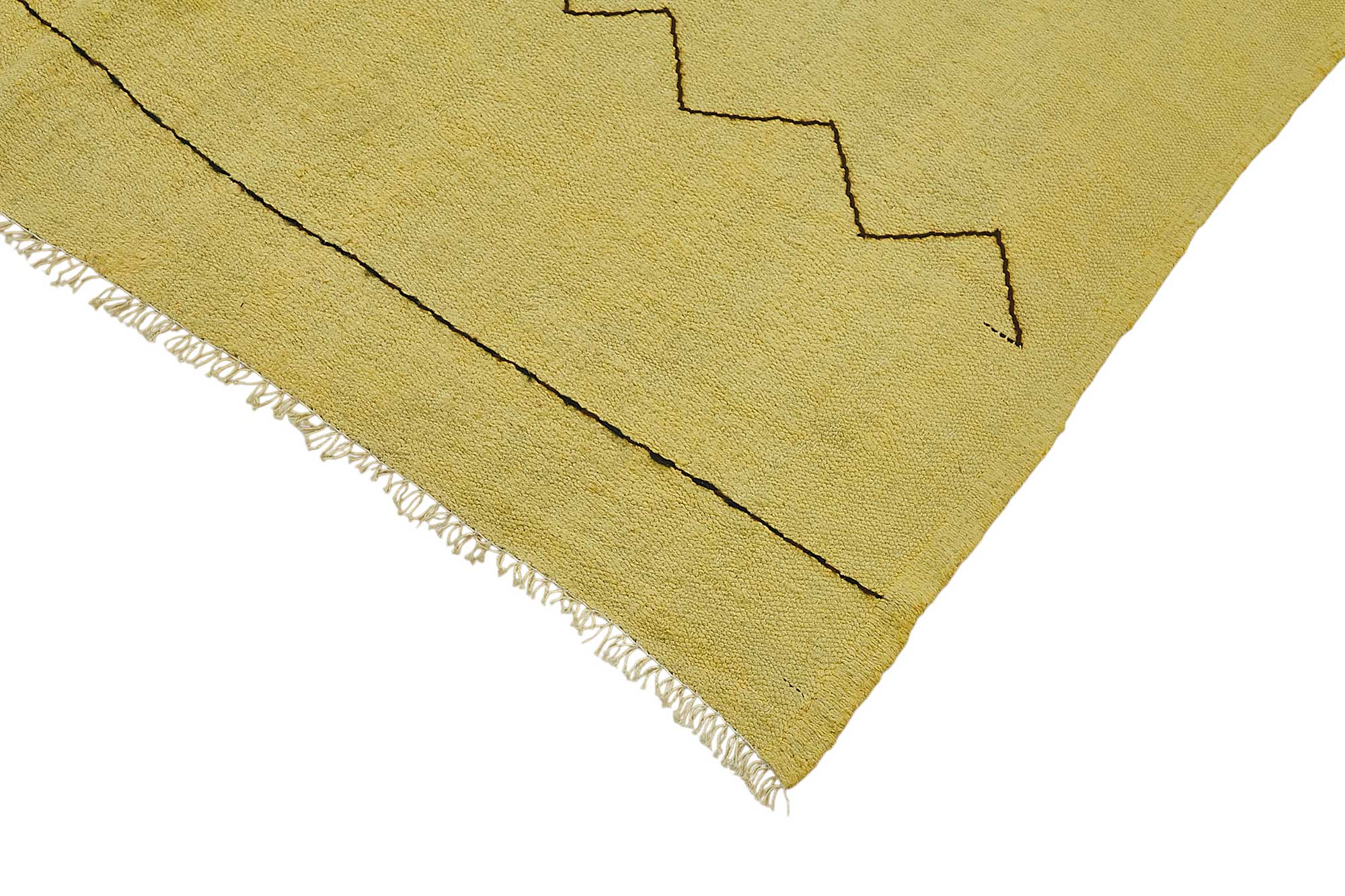 5x9 Yellow Color Hemp Kilim Rug - 50428