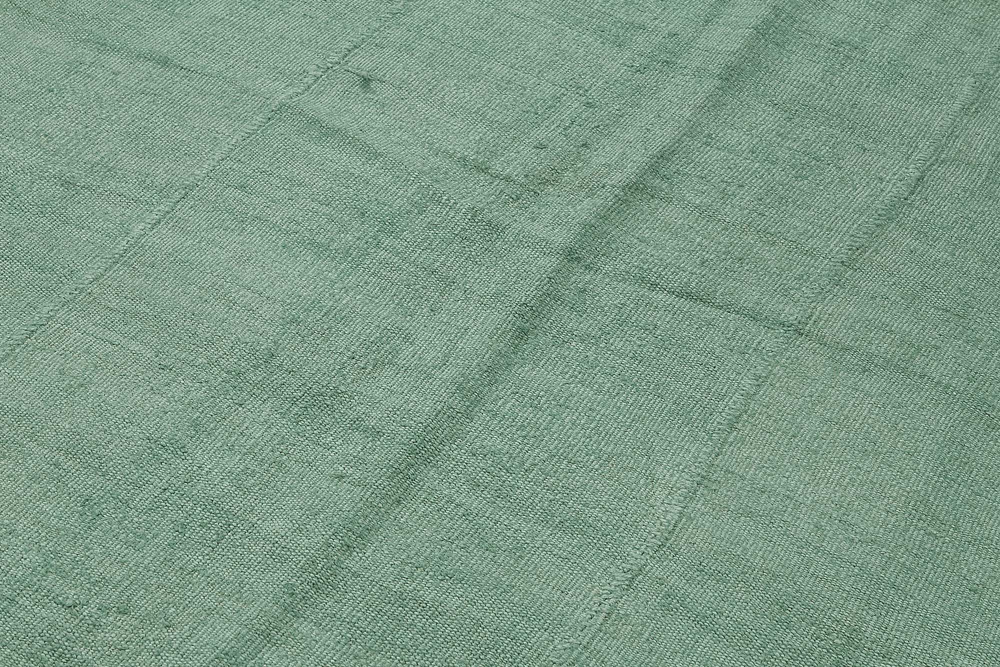 6x8 Turquoise Color Hemp Kilim Rug - 50429