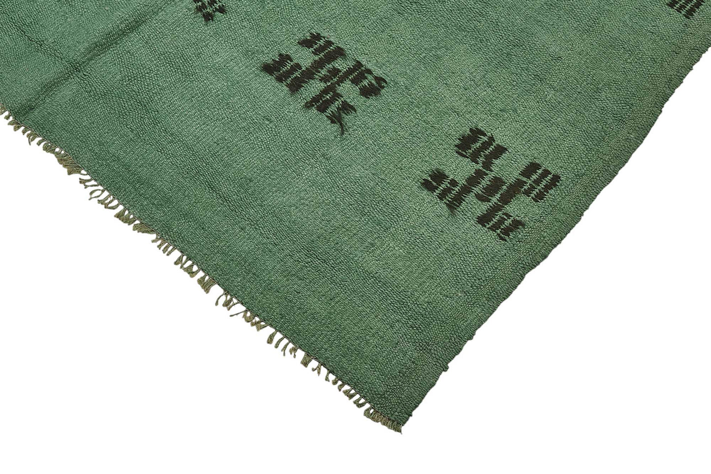 5x8 Green Color Hemp Kilim Rug - 50431