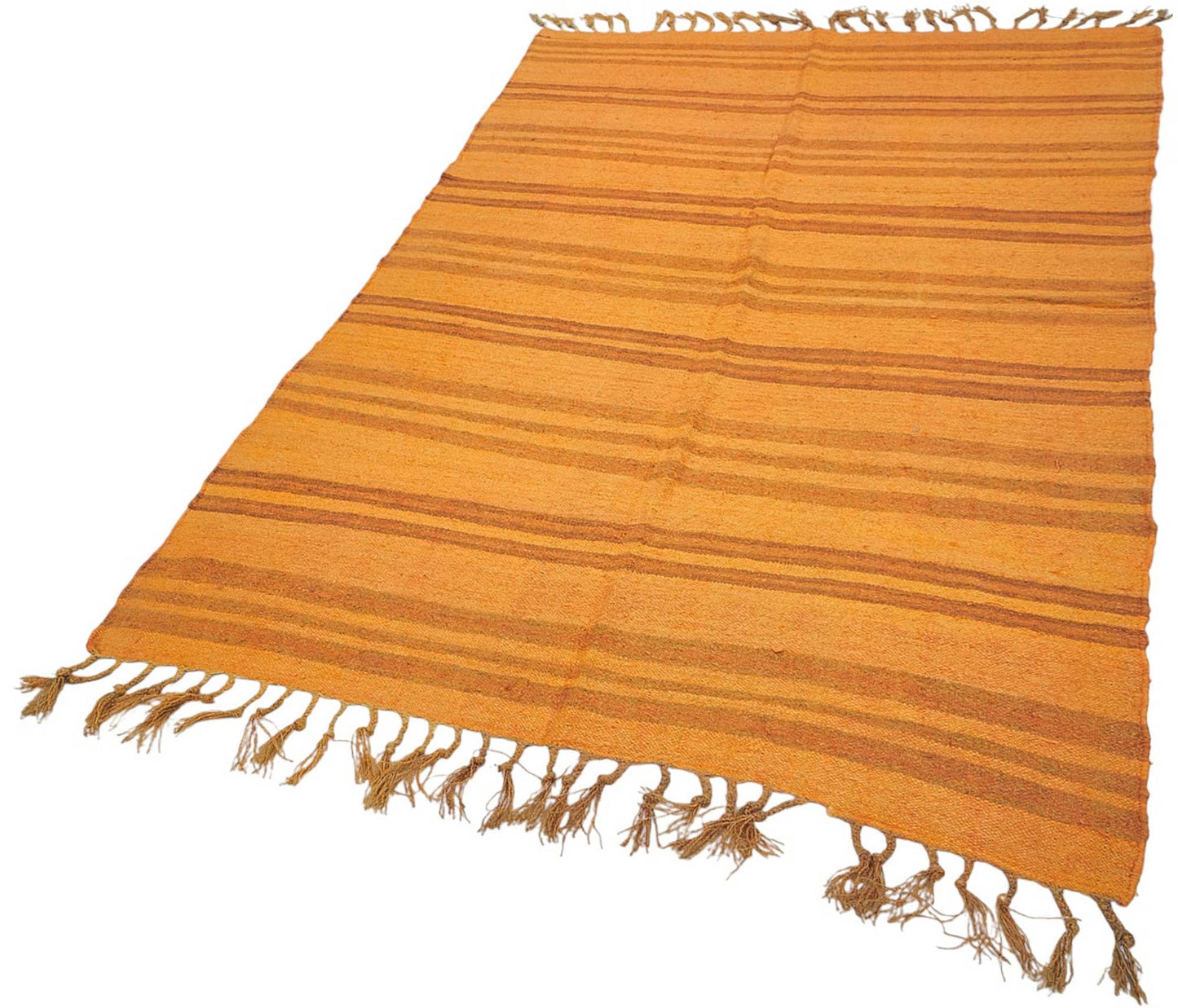 4x7 Orange Color Hemp Kilim Rug - 50432