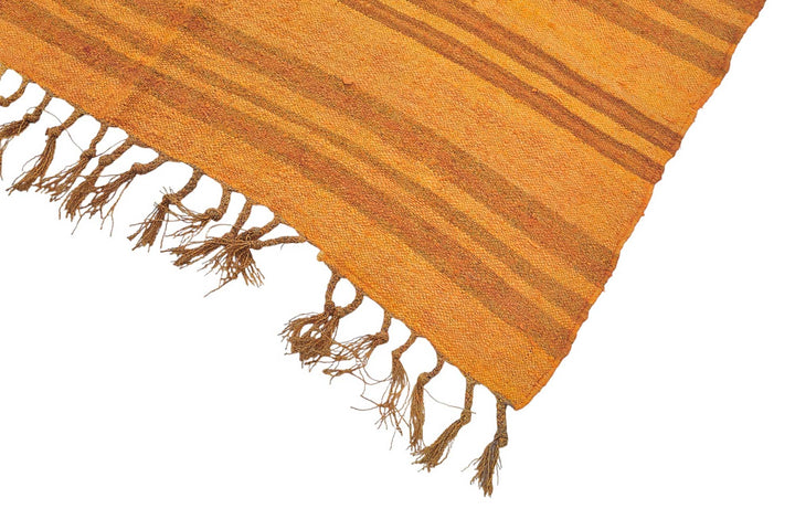 4x7 Orange Color Hemp Kilim Rug - 50432