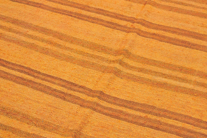 4x7 Orange Color Hemp Kilim Rug - 50432