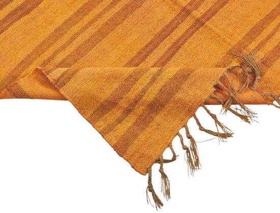 4x7 Orange Color Hemp Kilim Rug - 50432
