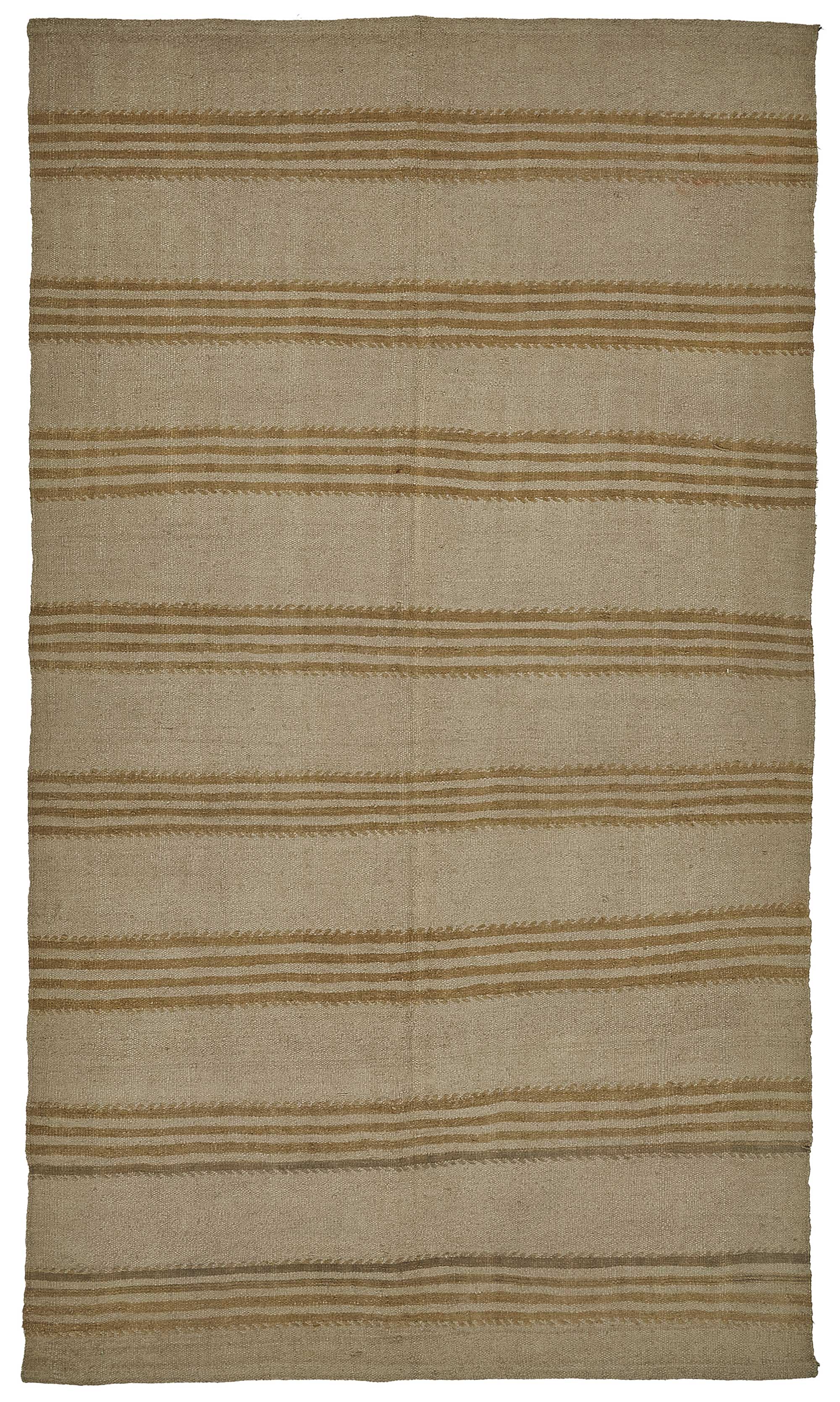 4x8 Brown Color Hemp Kilim Rug - 50433