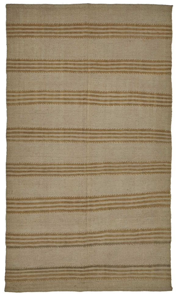 4x8 Brown Color Hemp Kilim Rug - 50433