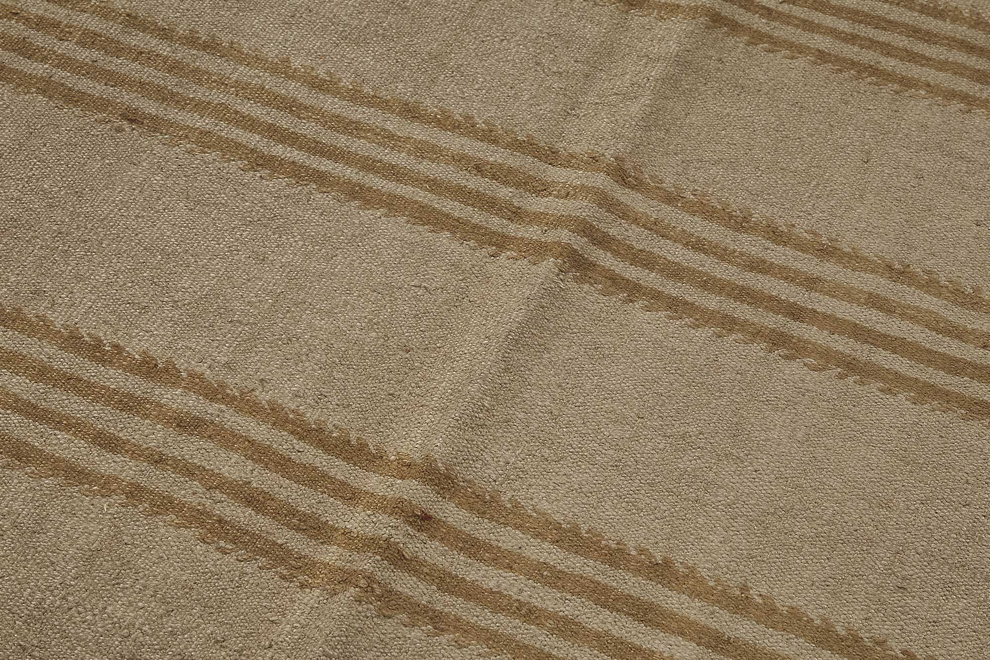 4x8 Brown Color Hemp Kilim Rug - 50433