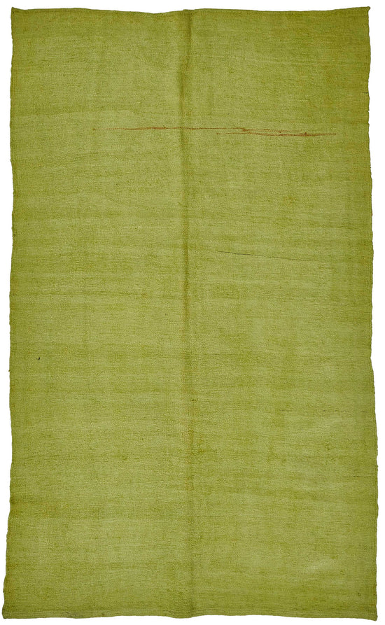 5x9 Green Color Hemp Kilim Rug - 50436