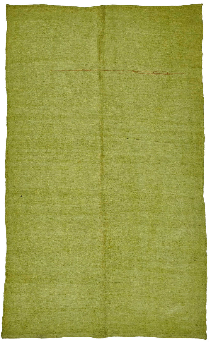 5x9 Green Color Hemp Kilim Rug - 50436