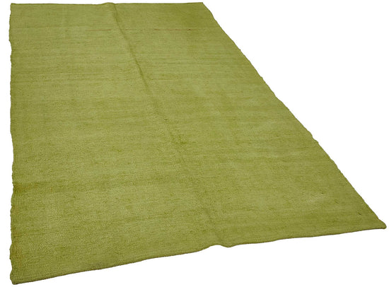 5x9 Green Color Hemp Kilim Rug - 50436