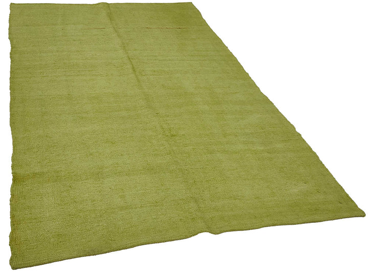 5x9 Green Color Hemp Kilim Rug - 50436