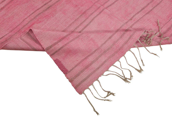 5x7 Pink Color Hemp Kilim Rug - 50437