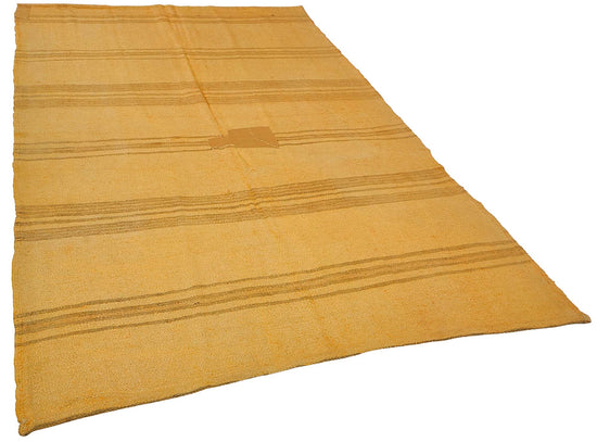 5x8 Yellow Color Hemp Kilim Rug - 50438
