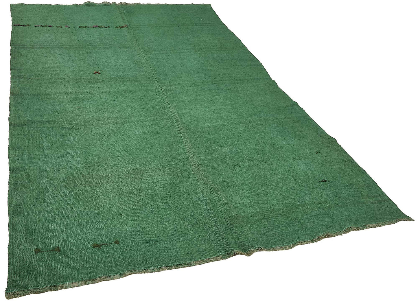 6x9 Green Color Hemp Kilim Rug - 50440