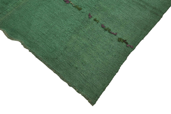 6x9 Green Color Hemp Kilim Rug - 50440