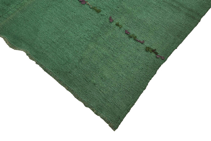 6x9 Green Color Hemp Kilim Rug - 50440