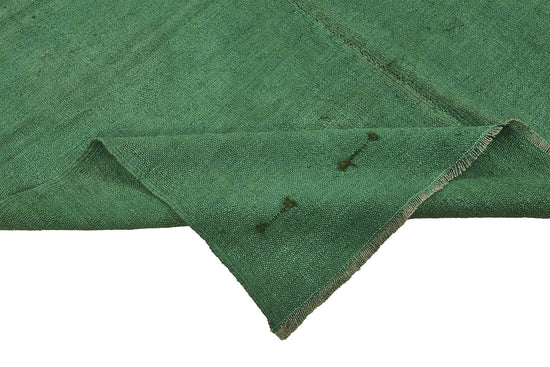6x9 Green Color Hemp Kilim Rug - 50440