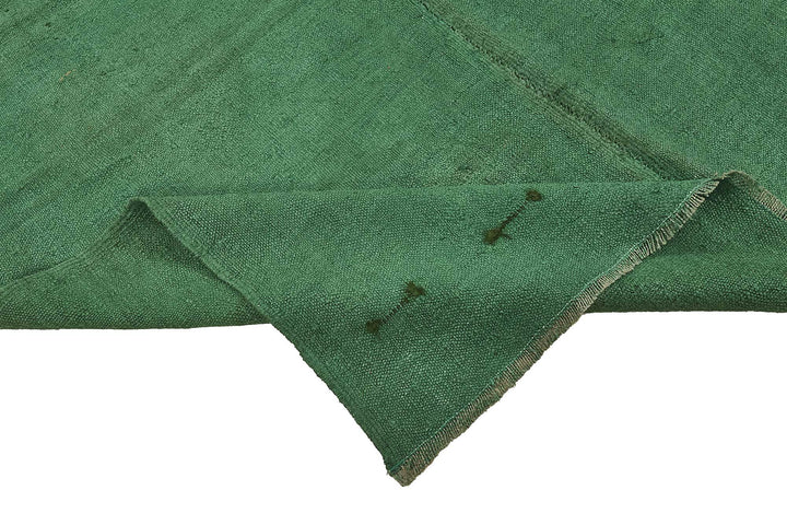 6x9 Green Color Hemp Kilim Rug - 50440