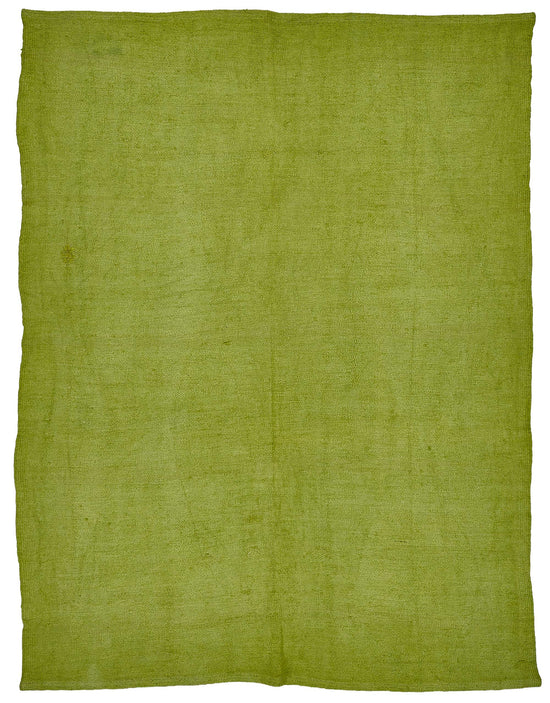 5x7 Green Color Hemp Kilim Rug - 50441