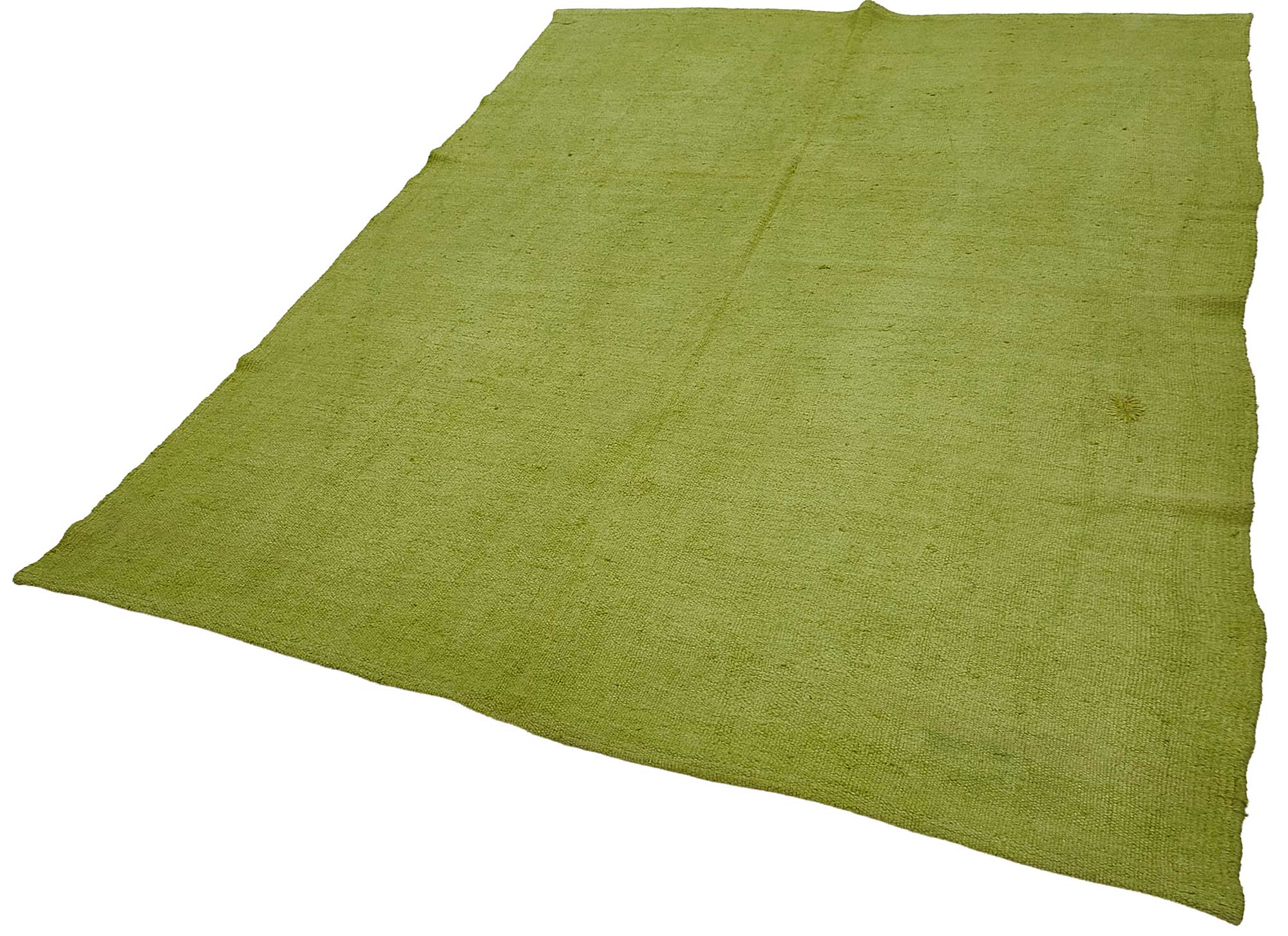 5x7 Green Color Hemp Kilim Rug - 50441