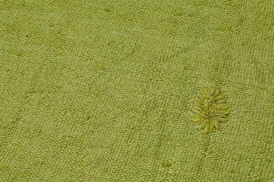 5x7 Green Color Hemp Kilim Rug - 50441