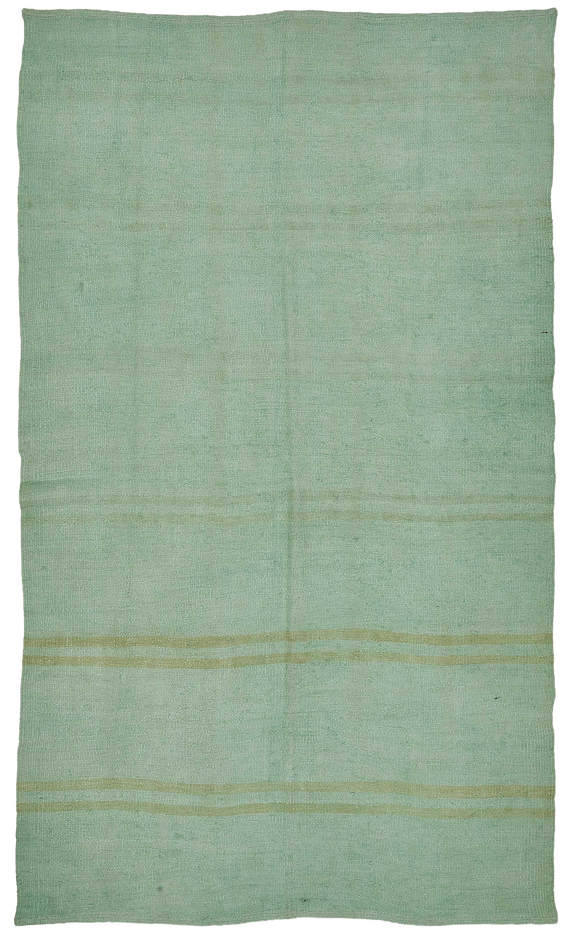 5x9 Turquoise Color Hemp Kilim Rug - 50443