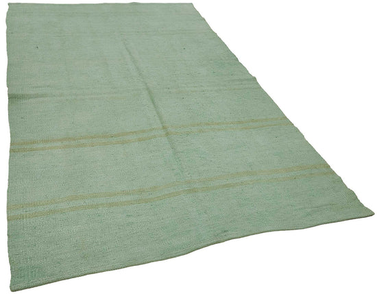 5x9 Turquoise Color Hemp Kilim Rug - 50443