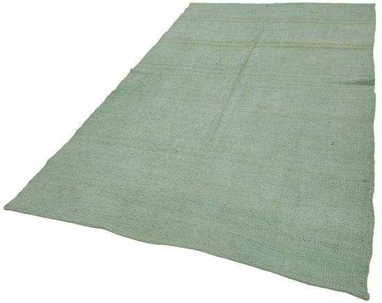5x9 Turquoise Color Hemp Kilim Rug - 50443