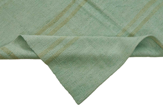 5x9 Turquoise Color Hemp Kilim Rug - 50443