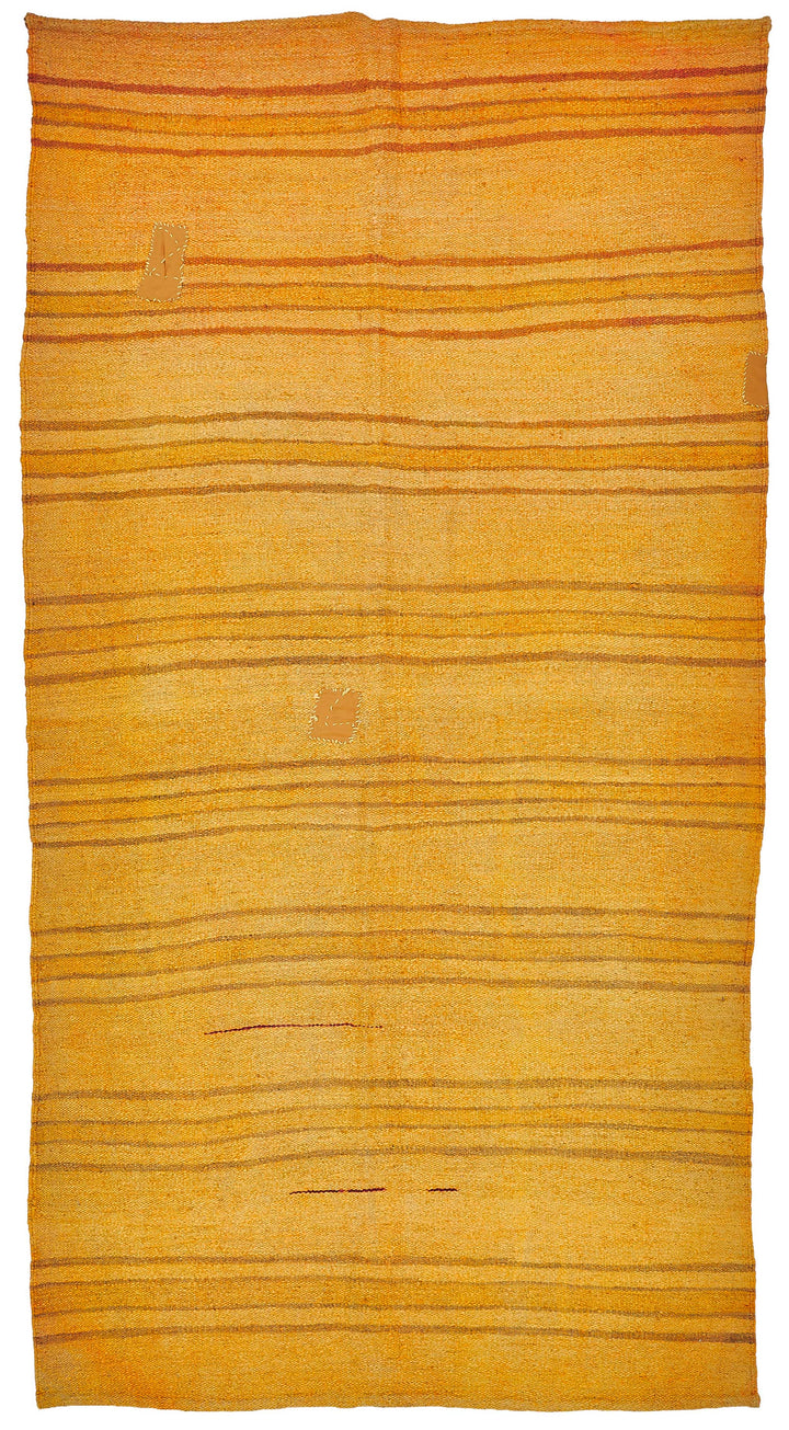 5x9 Orange Color Hemp Kilim Rug - 50444