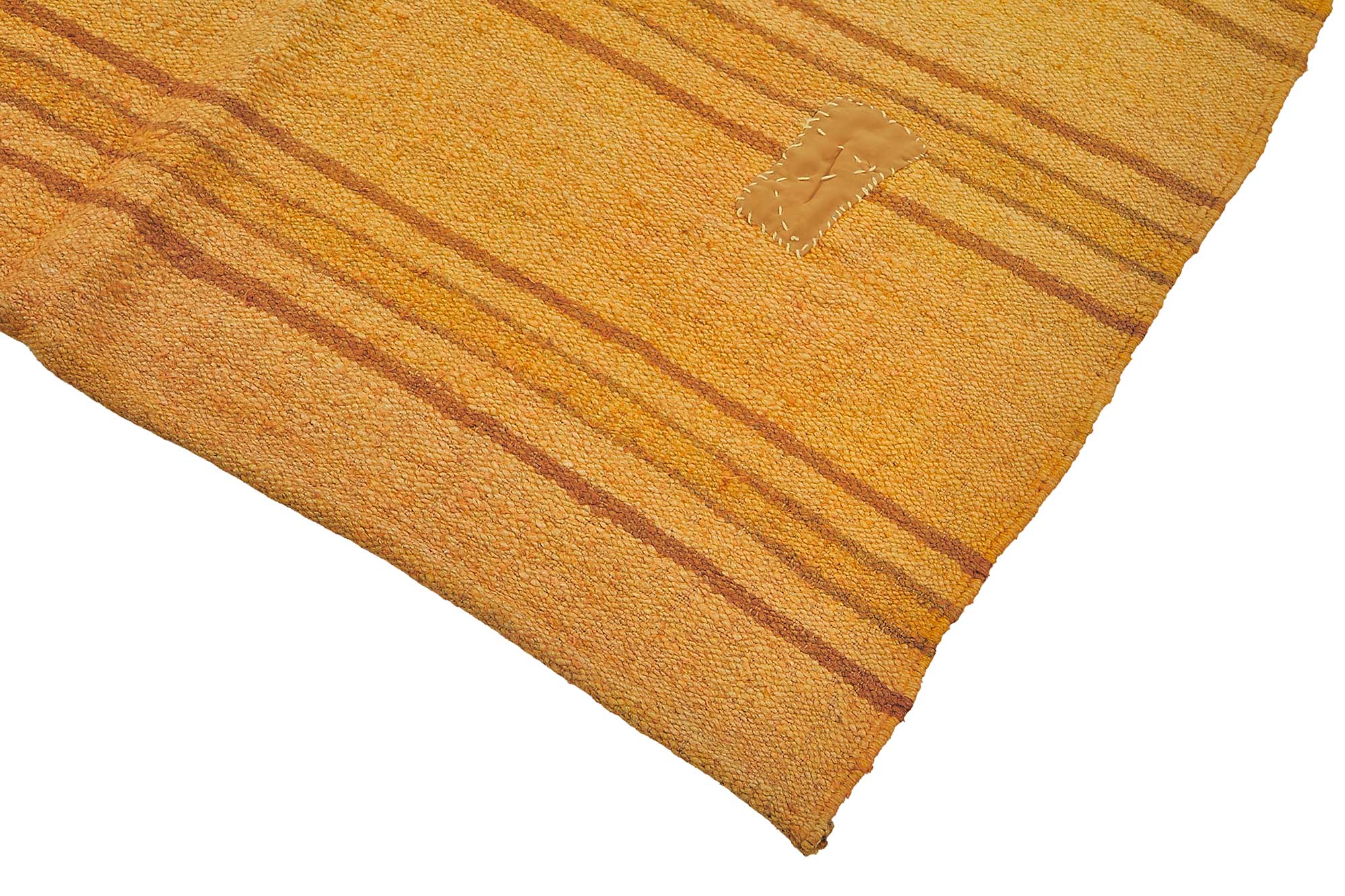 5x9 Orange Color Hemp Kilim Rug - 50444