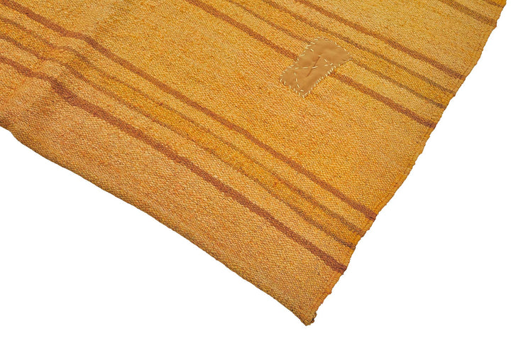 5x9 Orange Color Hemp Kilim Rug - 50444