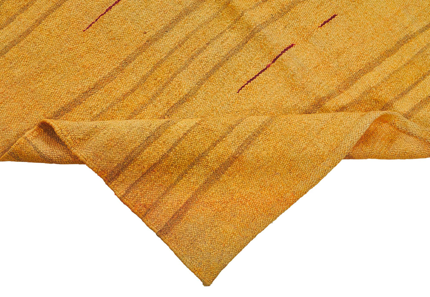 5x9 Orange Color Hemp Kilim Rug - 50444