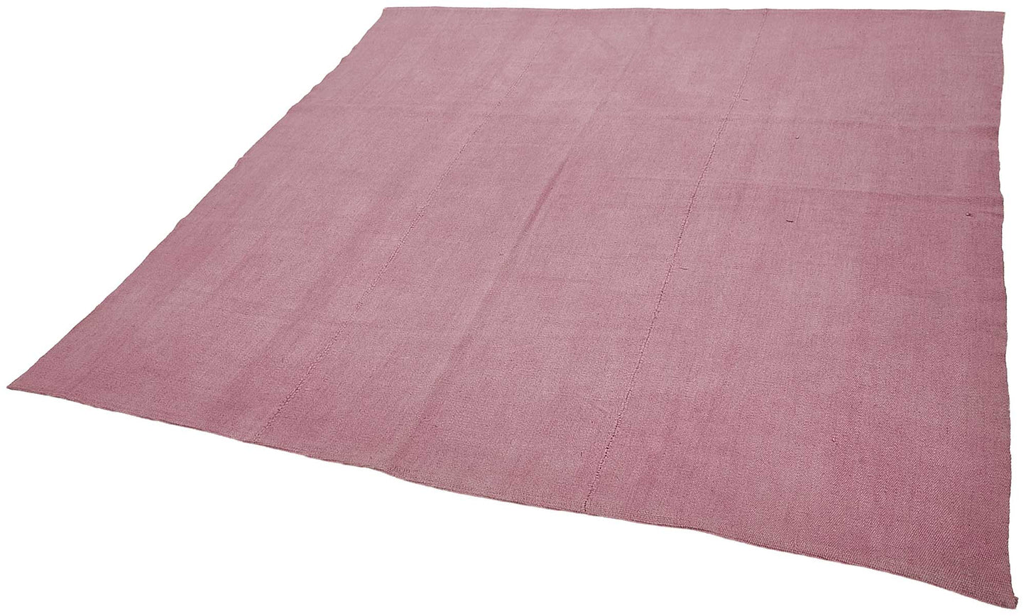 7x7 Pink Color Hemp Kilim Rug - 50445