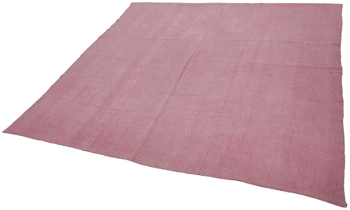 7x7 Pink Color Hemp Kilim Rug - 50445