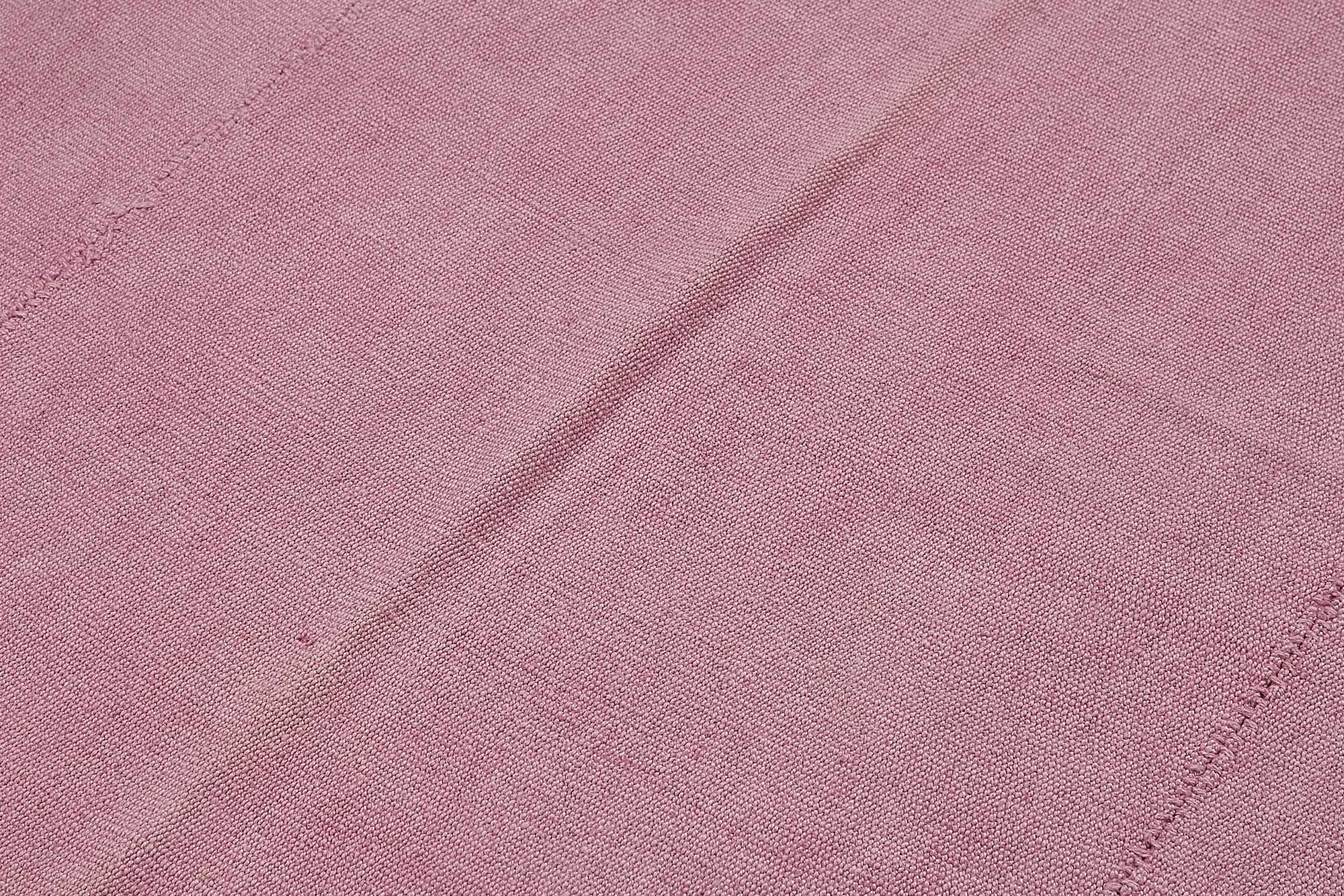 7x7 Pink Color Hemp Kilim Rug - 50445