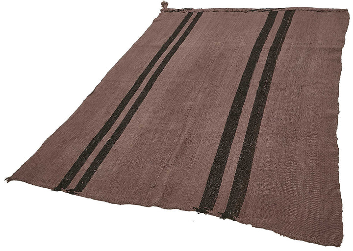 5x7 Brown Color Hemp Kilim Rug - 50446