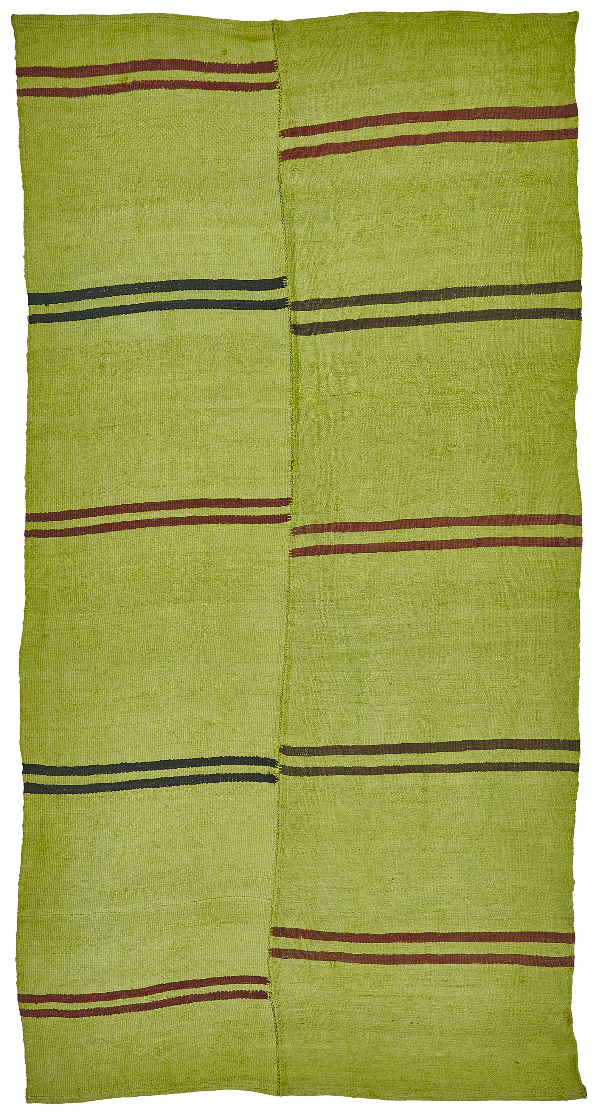 5x10 Green Color Hemp Kilim Rug - 50449