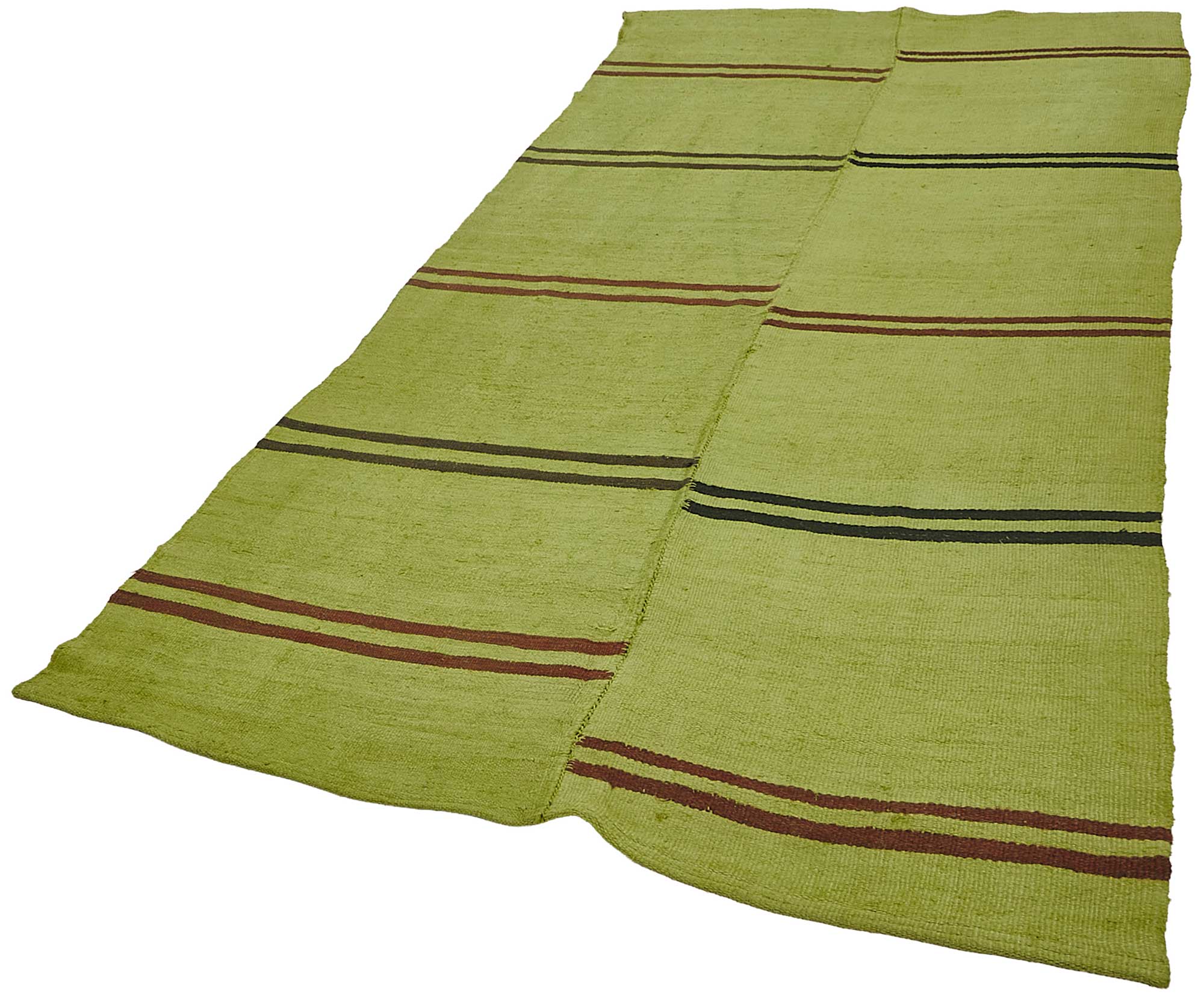 5x10 Green Color Hemp Kilim Rug - 50449