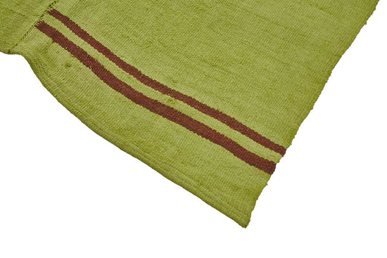 5x10 Green Color Hemp Kilim Rug - 50449