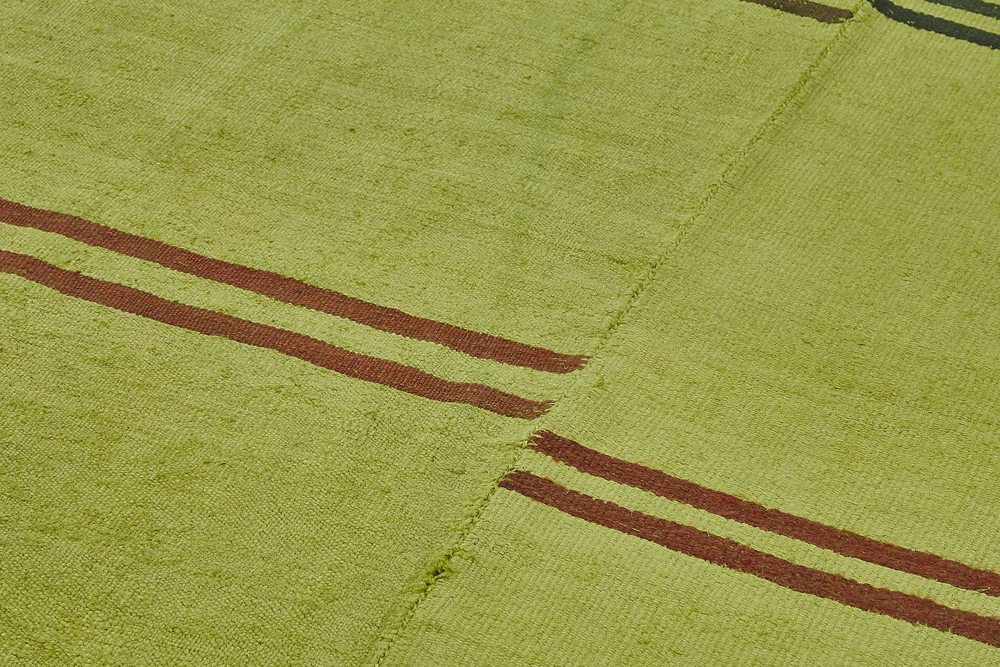 5x10 Green Color Hemp Kilim Rug - 50449