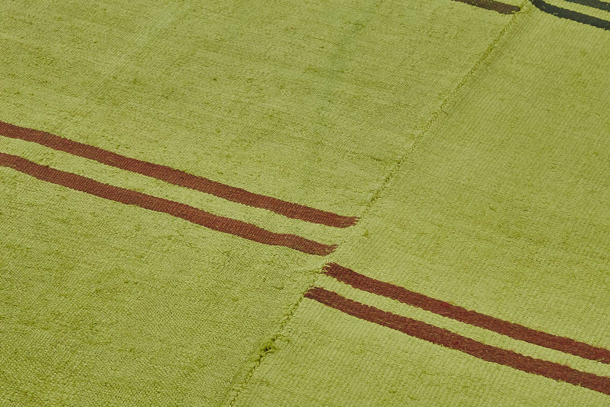 5x10 Green Color Hemp Kilim Rug - 50449