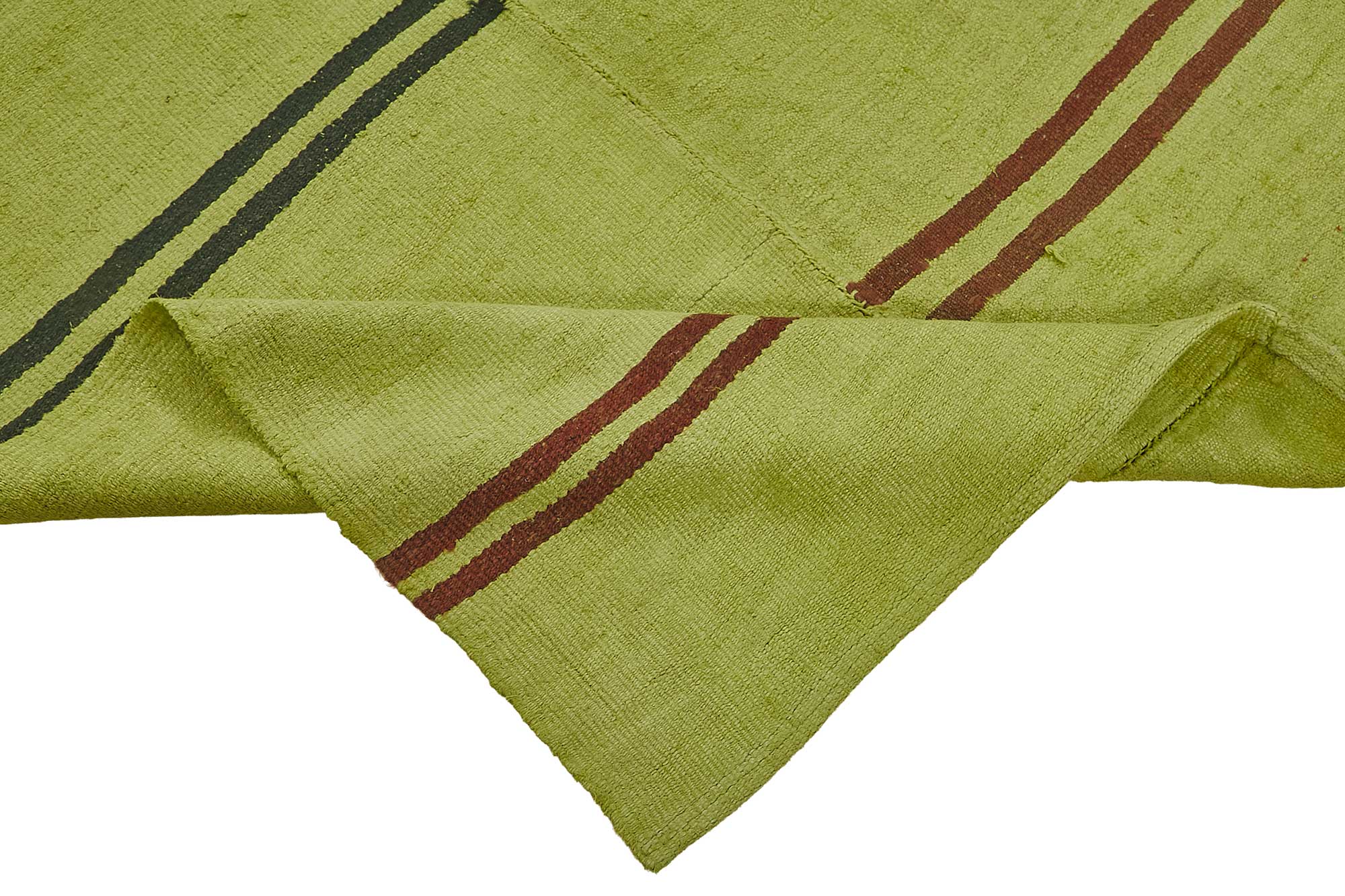 5x10 Green Color Hemp Kilim Rug - 50449
