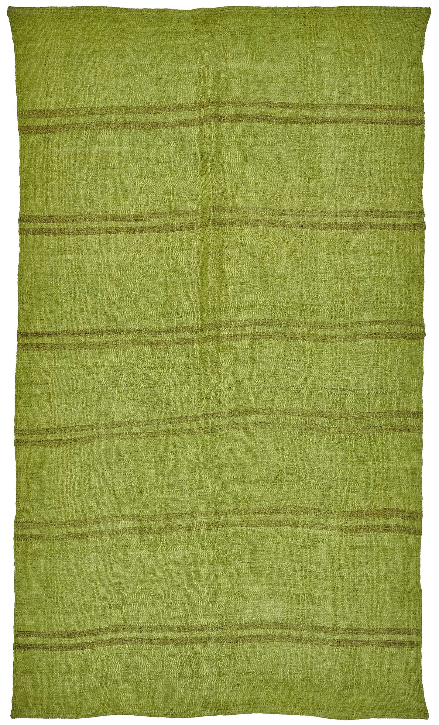 5x9 Green Color Hemp Kilim Rug - 50450