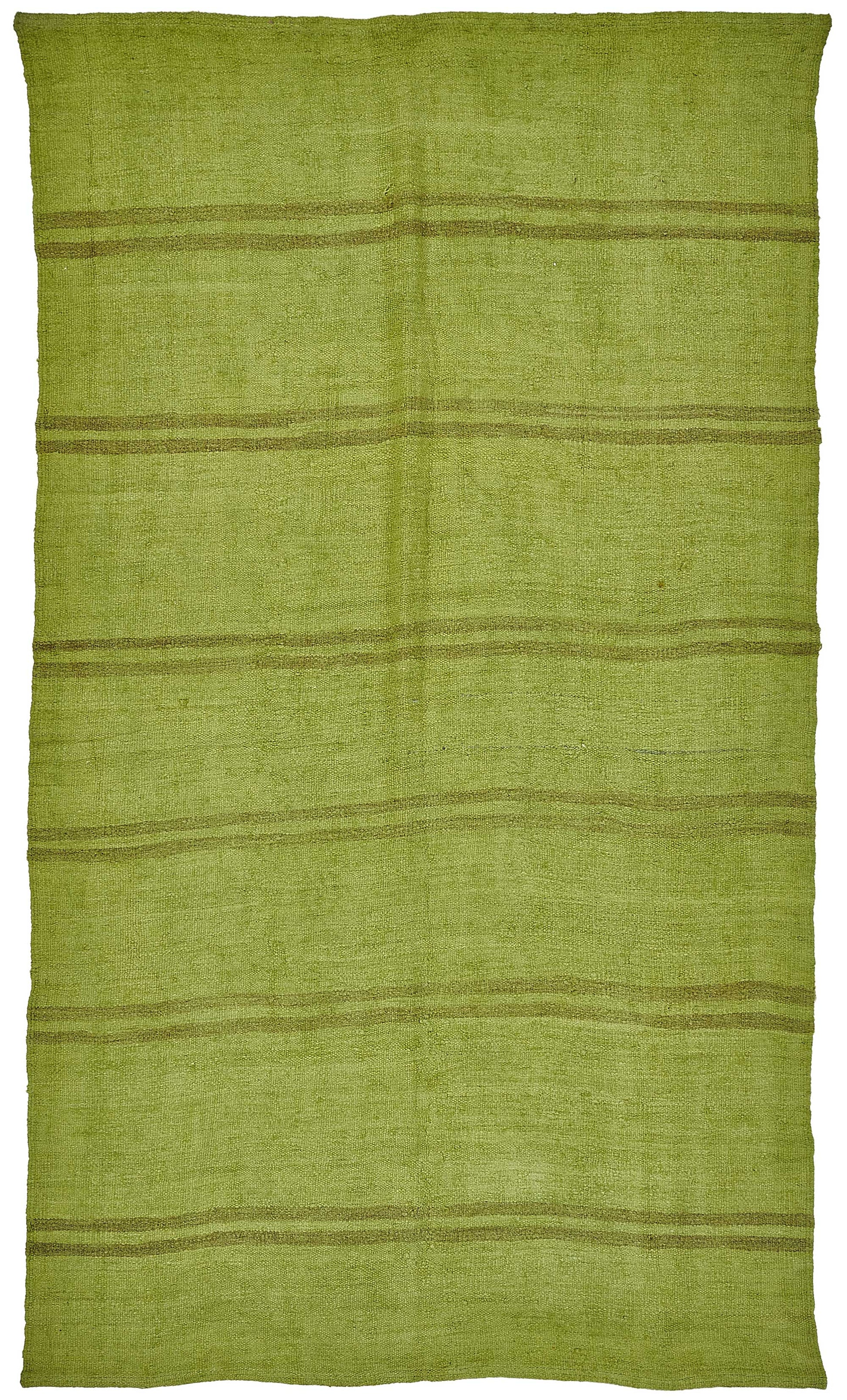 5x9 Green Color Hemp Kilim Rug - 50450