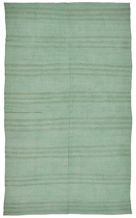 5x10 Turquoise Color Hemp Kilim Rug - 50451