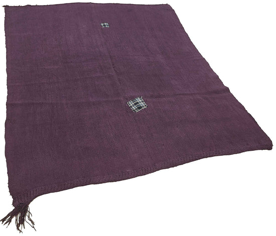 5x6 Purple Color Hemp Kilim Rug - 50452