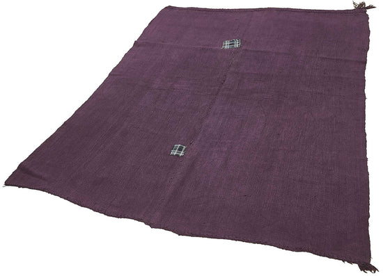 5x6 Purple Color Hemp Kilim Rug - 50452