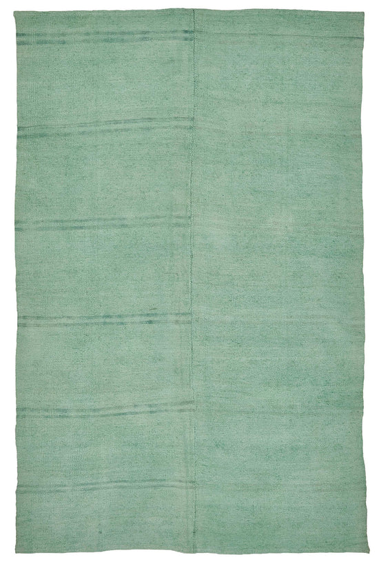 6x9 Turquoise Color Hemp Kilim Rug - 50453