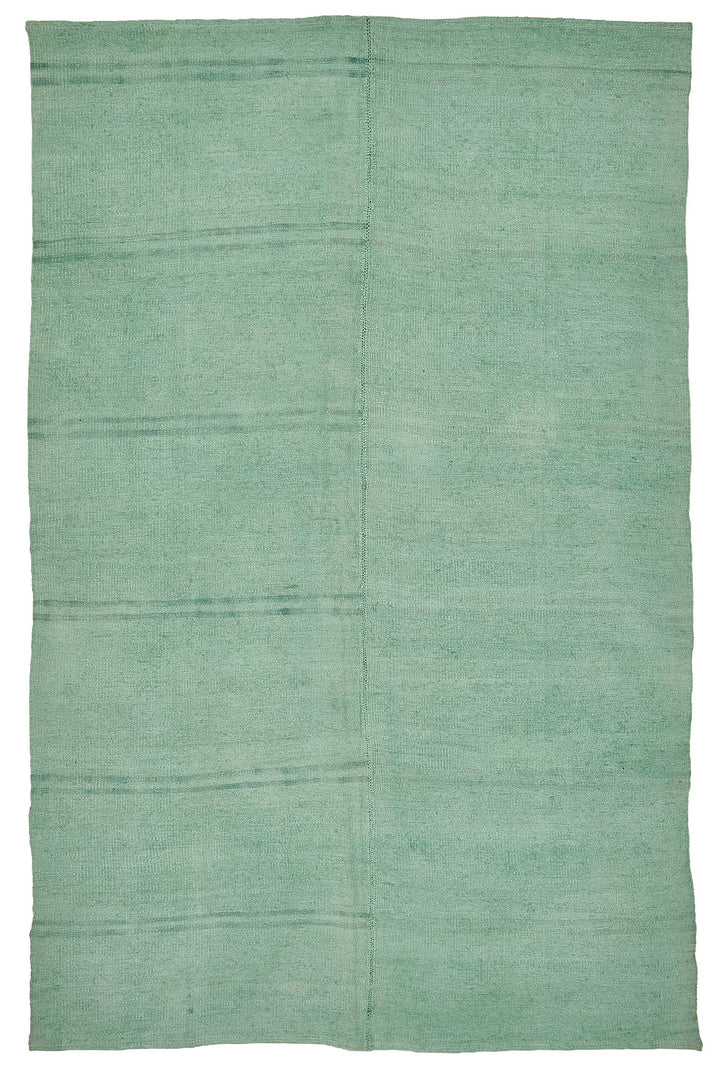 6x9 Turquoise Color Hemp Kilim Rug - 50453